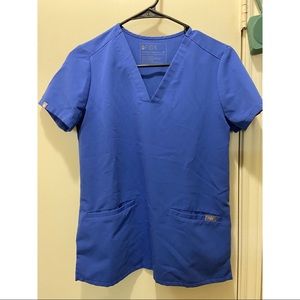 FIGS Casma blue/denim scrub top